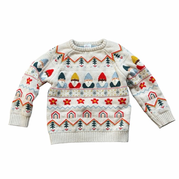 Hanna Andersson Other - Hanna Andersson Holiday Sweater with Gnome Pattern Sz 4